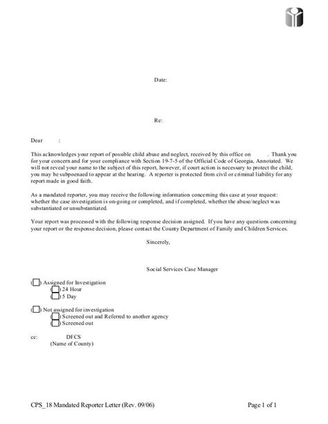 cps  cps  sample mandated reporter letter