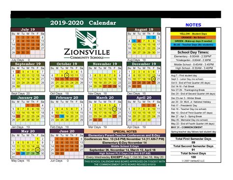 zcs calendar  countycalendarsnet