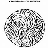 Grief Emotions Tangled Bereavement sketch template