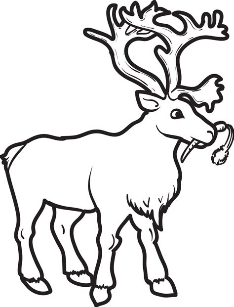 printable reindeer coloring page  kids  supplyme