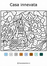 Colorare Disegni Colora Conta Numeri Difficili Pianetabambini Bambini Colori Scuola Innevata sketch template