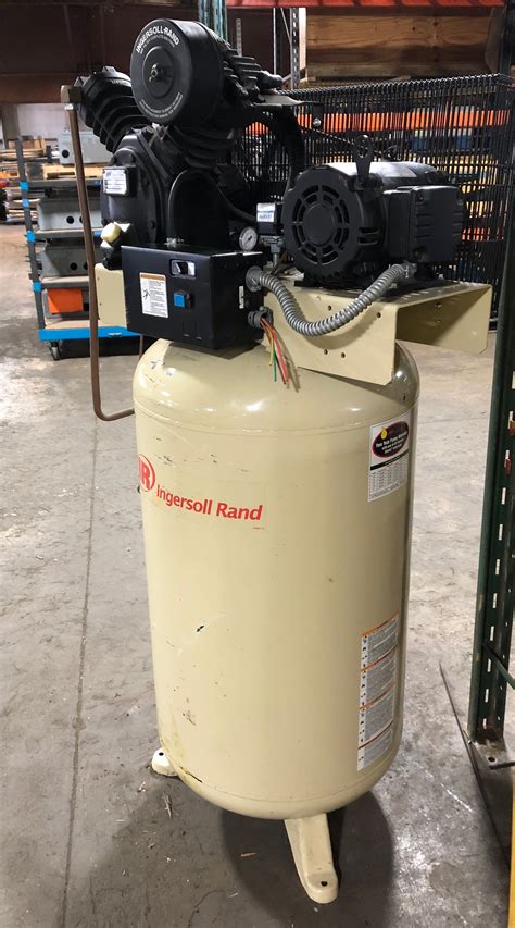 ingersoll rand  air compressor  hp   gallon vertical tank ph metal logics