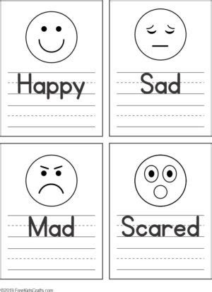 printable feelings worksheets  preschoolers