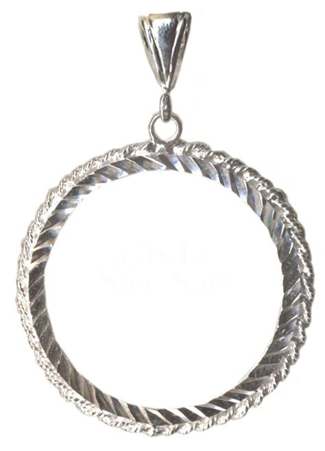 sterling silver medallion holder pendant
