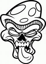 Trippy Shroom Dope Wonderland Psychedelic Cracked Skulls Clipartmag Gangster Flower Coloriages sketch template