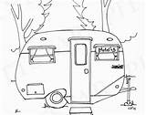 Coloring Pages Camper Rv Travel Airstream Trailer Trailers Campers Printable Color Vintage Drawing Board Embroidery Adult Line Getdrawings Choose Instant sketch template