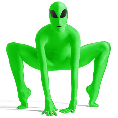 altskin zentai suit alien full body costume zippered stretch suit