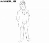 Haddock Captain Draw Drawingforall sketch template
