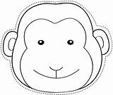Animales Para Colorear Masks Imprimir Printable Caretas Infantil Maestra Primates Coloring sketch template