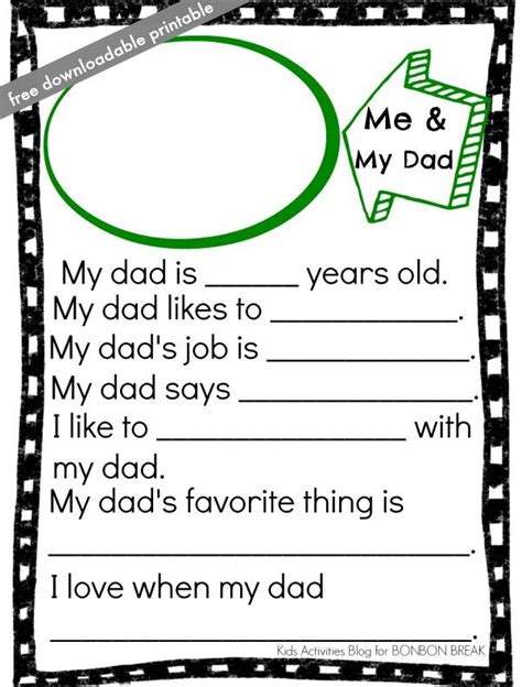 downloadable fathers day printable  kids activities blog