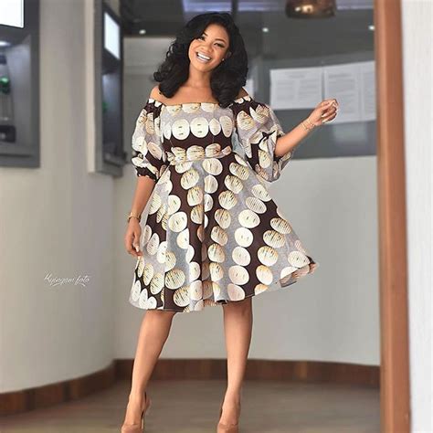 Short Gown Ankara Styles For Beautiful African Woman
