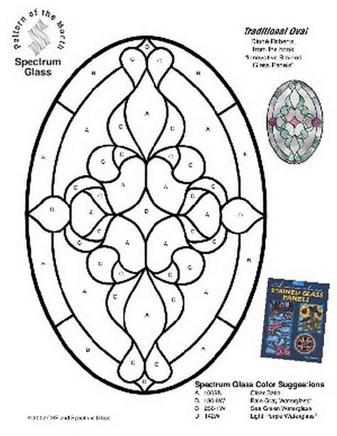 stained glass pattern  traditional oval p