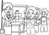 Mewarnai Hitam Guru Anak Mengajar Sedang Sakit Diwarnai Murid Tk Mewarna Belajar Lomba Tren Freewaremini Perempuan Keterampilan sketch template