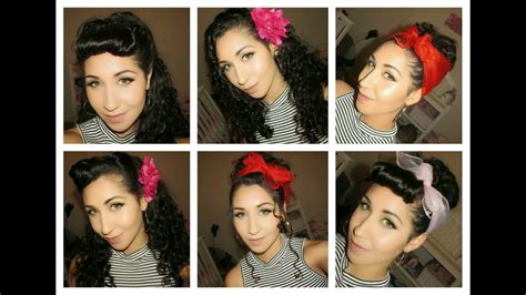 6 Pinup Styles For Naturally Curly Hair Youtube