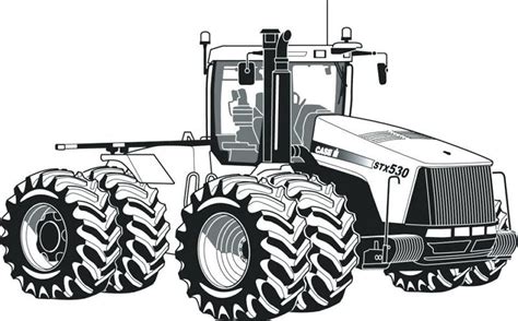 joe blog case tractor coloring pages  print