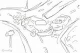 Car Crash Accident Traffic Drawing Draw Sketch Drawings Coloring Queeky Template Pages Innovation sketch template