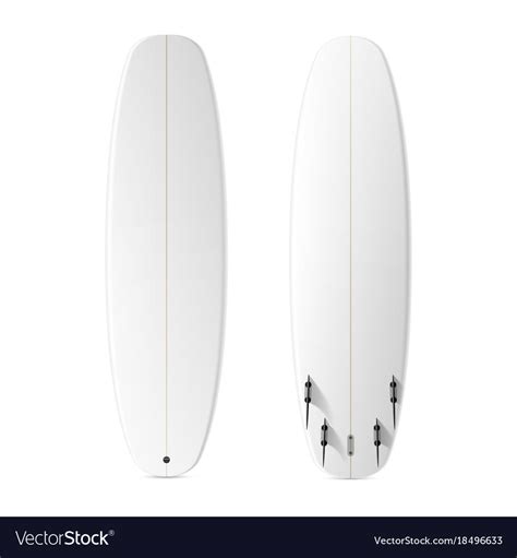blank surfboard template royalty  vector image