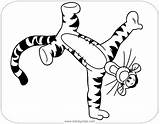 Tigger Coloring Pages Disneyclips Cartwheel Doing sketch template