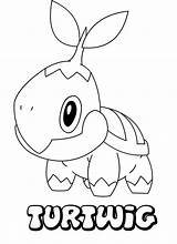 Turtwig Coloring Pokemon Pages Getcolorings Color sketch template