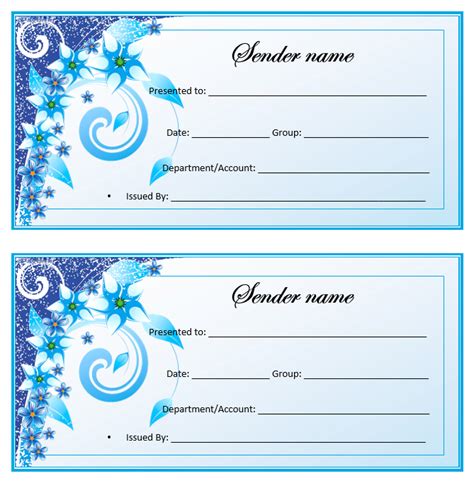printable gift voucher template