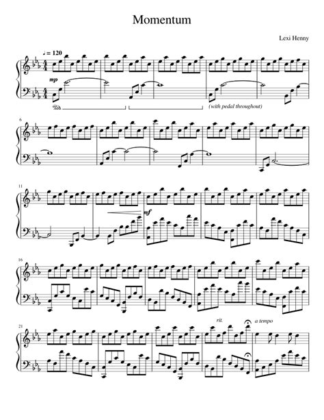 momentum sheet   piano solo musescorecom