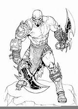 Kratos Coloring Pages God War Print Vector Getcolorings Printable Ps4 Getdrawings Search Clker Large sketch template