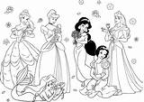 Coloring Princess Pages Disney Printable Popular sketch template