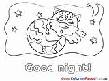 Coloring Night Good Sheets Tiger Sheet Title Cards sketch template