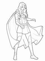 Supergirl Drawings sketch template