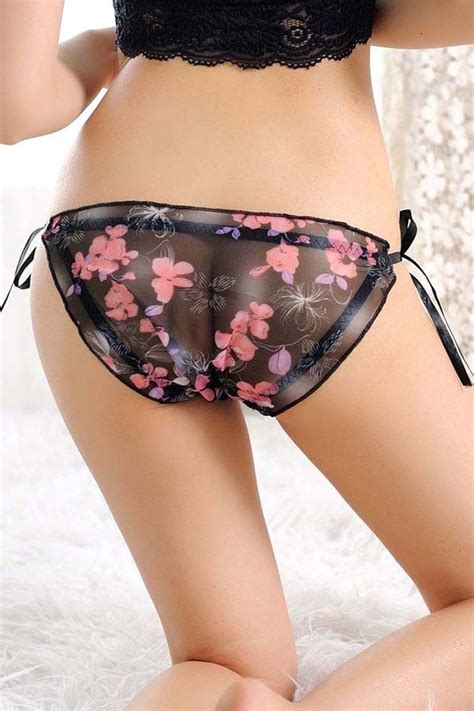 black floral nylon side tie teenage sex quizes