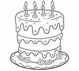 Cake Coloring Birthday Chocolate Pages Color Happy Drawing Designs Getdrawings Getcolorings Printable Cakes sketch template