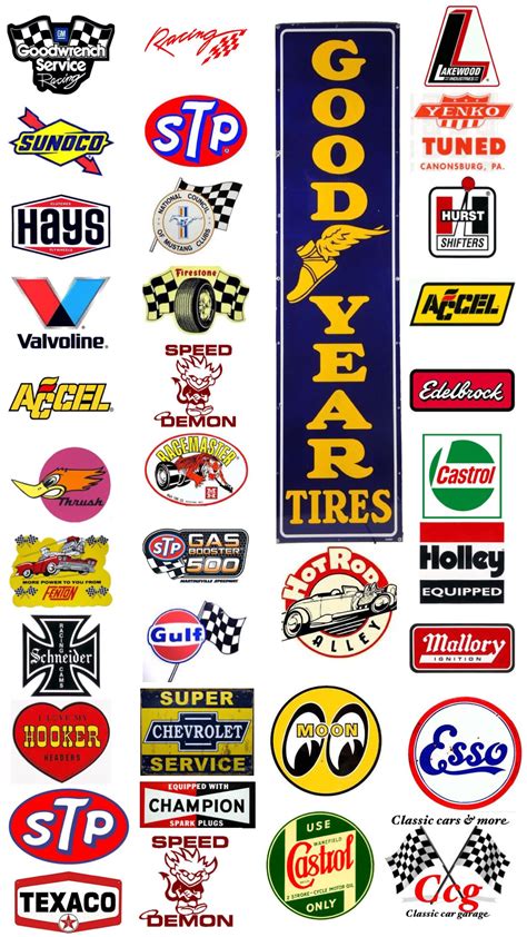 pin  nel djny  classic car garage  racing stickers logo design sticker design
