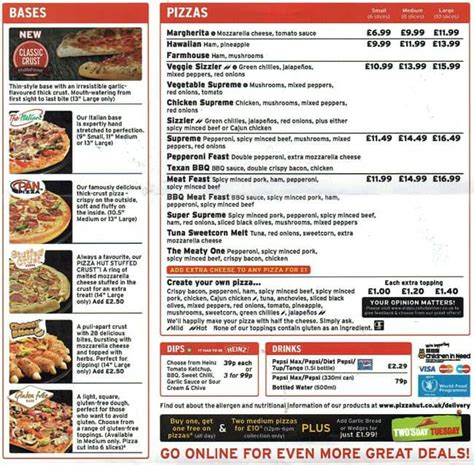 pizza hut delivery menu prices  menu  prices  pizza hut  tons  great deals