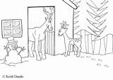 Reindeer Colouring Stables Colour Couple Always Fun sketch template