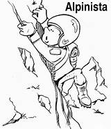 Colorear Alpinista Alpinistas sketch template