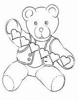Teddy Coloring Bear Valentine Pages Kids Printables Hug Valentines Korner Sheets Color Allkidsnetwork Printable sketch template