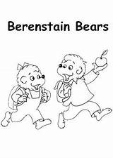 Coloring Pages Bears Bear Berenstain Treehouse sketch template
