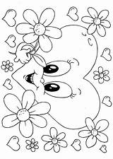 Flowers Valentine Coloring Pages Printable Edupics sketch template