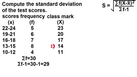 standard deviation formula  grouped data tutor suhu