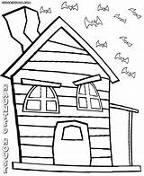 Haunted House Coloring Pages sketch template