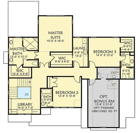 story  bedroom craftsman house floor plan home stratosphere