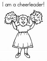 Coloring Pages Cheerleader Cheerleading Bow Am Color Template sketch template