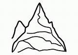 Coloring Mountain Mountains Popular sketch template