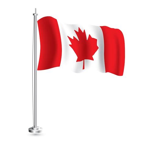 premium vector canadian flag isolated realistic wave flag  canada
