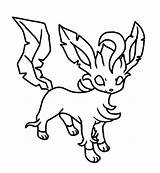 Leafeon sketch template