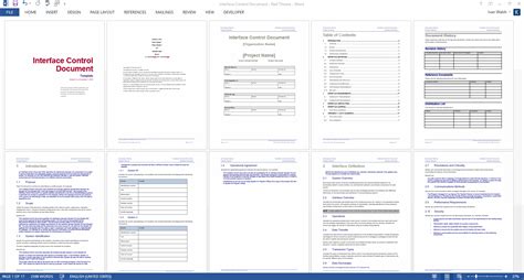 interface control document template ms word templates forms