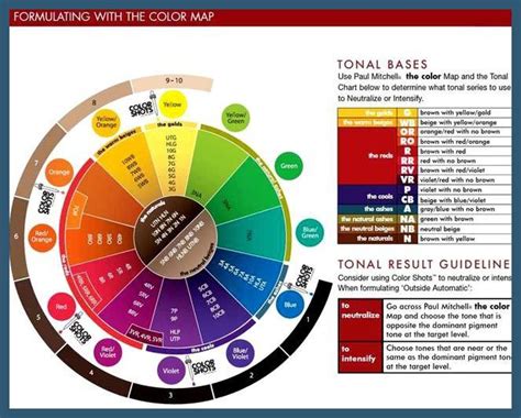 color wheel hair color chart  pin  jasmine  paul mitchell color tutorials mechas