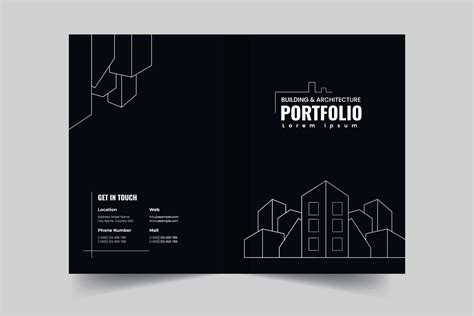 building  architecture portfolio template  portfolio brochure