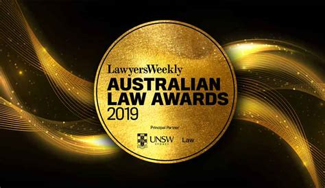 finalists revealed for 2019 australian law awards lawyers weekly