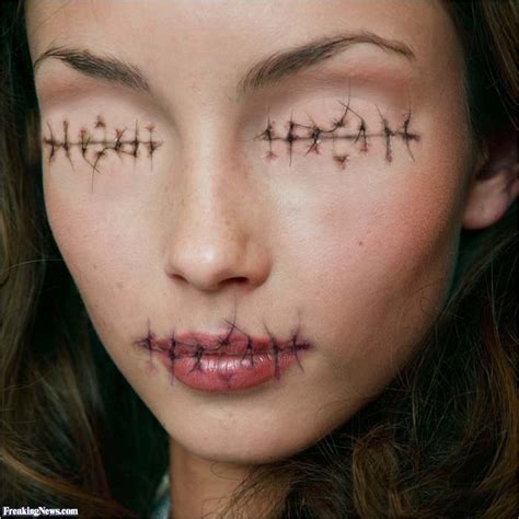 stitched eyes and mouth pictures freaking news